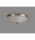 DeRuyter 3 Light E27 Flush Ceiling Lamp Satin Nickel Frosted Glass-8