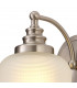 DeRuyter Switched Wall Lamp E27 Satin Nickel Frosted Glass-5