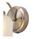DeRuyter Switched Wall Lamp E27 Satin Nickel Frosted Glass-6