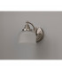 DeRuyter Switched Wall Lamp E27 Satin Nickel Frosted Glass-8