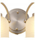 DeRuyter Switched Wall Lamp 2 Light E27 Satin Nickel Frosted Glass-5
