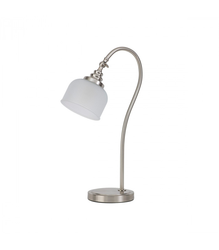DeRuyter Table Lamp E27 Satin Nickel Frosted Glass-4