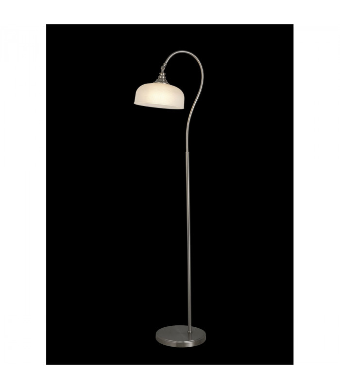 DeRuyter Floor Lamp E27 Satin Nickel Frosted Glass-3