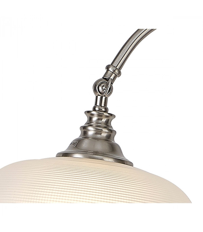 DeRuyter Floor Lamp E27 Satin Nickel Frosted Glass-6