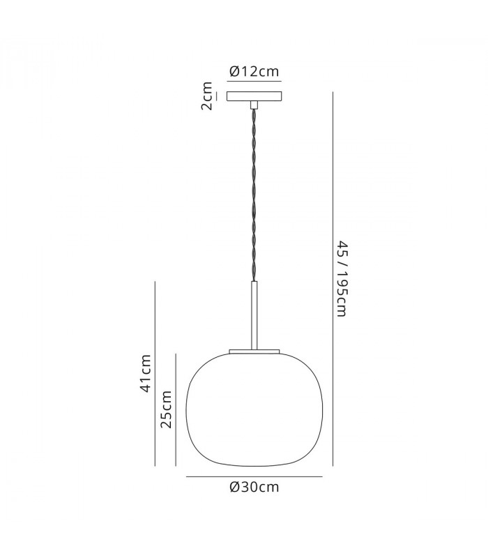 Cheektowaga Medium Oval Ball Ceiling Pendant E27 Matt Black Suspension With Frosted White Glass Globe-2
