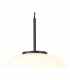 Cheektowaga Medium Oval Ball Ceiling Pendant E27 Matt Black Suspension With Frosted White Glass Globe-6