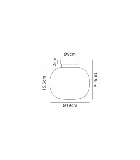 Cheektowaga Small Oval Ball Flush Fitting E27 Matt Black Base With Frosted White Glass Globe-2