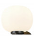 Cheektowaga Small Oval Ball Wall Lamp E27 Matt Black Base With Frosted White Glass Globe-5