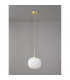 Cheektowaga Small Oval Ball Ceiling Pendant E27 Satin Gold Suspension With Frosted White Glass Globe-9