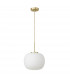 Cheektowaga Medium Oval Ball Ceiling Pendant E27 Satin Gold Suspension With Frosted White Glass Globe-5