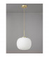 Cheektowaga Medium Oval Ball Ceiling Pendant E27 Satin Gold Suspension With Frosted White Glass Globe-9
