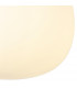 Cheektowaga Small Oval Ball Flush Fitting E27 Satin Gold Base With Frosted White Glass Globe-6