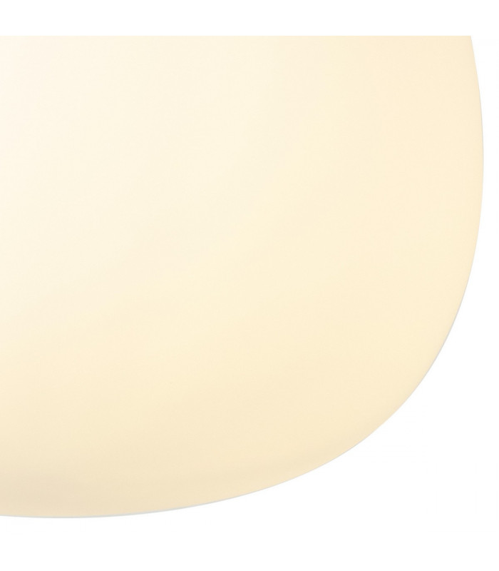 Cheektowaga Small Oval Ball Flush Fitting E27 Satin Gold Base With Frosted White Glass Globe-6