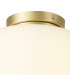 Cheektowaga Medium Oval Ball Flush Fitting E27 Satin Gold Base With Frosted White Glass Globe-5