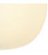 Cheektowaga Medium Oval Ball Flush Fitting E27 Satin Gold Base With Frosted White Glass Globe-6