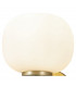 Cheektowaga Small Oval Ball Wall Lamp E27 Satin Gold Base With Frosted White Glass Globe-5