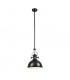 Worcester Ceiling Pendant E27 Matt Black Frosted Glass-1