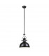 Worcester Ceiling Pendant E27 Matt Black Frosted Glass-4