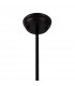 Worcester Linear Ceiling Pendant 3 Light E27 Matt Black Frosted Glass-5