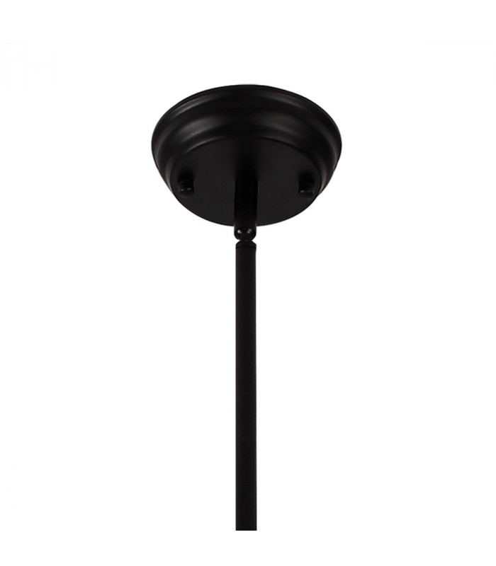 Worcester Linear Ceiling Pendant 3 Light E27 Matt Black Frosted Glass-5