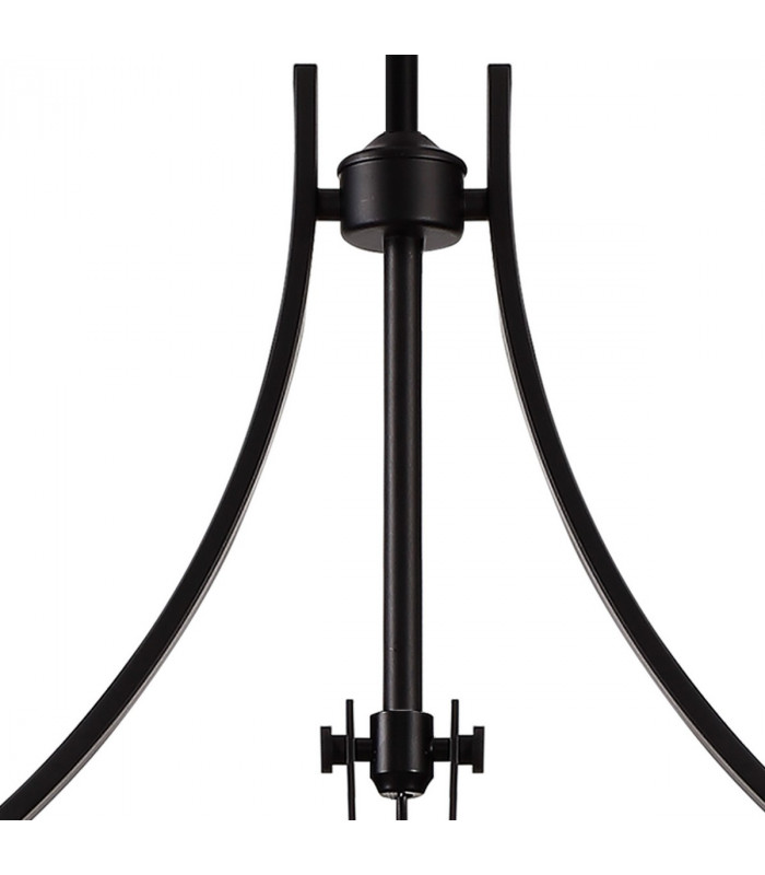 Worcester Linear Ceiling Pendant 3 Light E27 Matt Black Frosted Glass-6