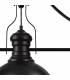 Worcester Linear Ceiling Pendant 3 Light E27 Matt Black Frosted Glass-7