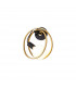 Wales Double Ring Wall Lamp E27 Matt Black Painted Gold-5