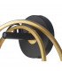 Wales Double Ring Wall Lamp E27 Matt Black Painted Gold-7