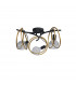 Wales Double Ring Ceiling Lamp Flush 3 Light E27 Matt Black Painted Gold-4