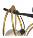 Wales Double Ring Ceiling Lamp Flush 3 Light E27 Matt Black Painted Gold-8