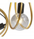 Wales Double Ring Ceiling Lamp Flush 3 Light E27 Matt Black Painted Gold-9