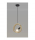 Wales Double Ring Single Ceiling Pendant E27 Matt Black Painted Gold-3