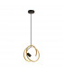 Wales Double Ring Single Ceiling Pendant E27 Matt Black Painted Gold-6