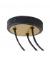 Wales Double Ring Multi Ceiling Pendant 3 Light E27 Matt Black Painted Gold-5