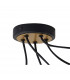 Wales Double Ring Multi Ceiling Pendant 5 Light E27 Matt Black Painted Gold-7