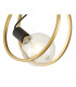 Wales Double Ring Multi Ceiling Pendant 5 Light E27 Matt Black Painted Gold-10