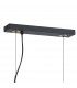 Wales Double Ring Linear Ceiling Pendant 3 Light E27 Matt Black Painted Gold-8