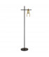 Wales Double Ring Floor Lamp E27 Matt Black Painted Gold-5