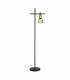 Wales Double Ring Floor Lamp E27 Matt Black Painted Gold-6