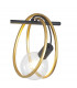 Wales Double Ring Floor Lamp E27 Matt Black Painted Gold-9
