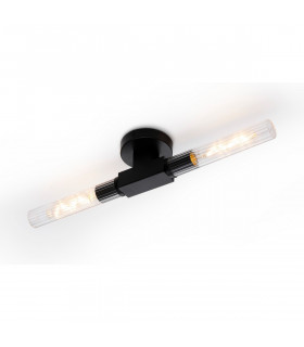 Conesville Bathroom 2 Light Wall Lamp Ceiling Lamp E27 IP44 Satin Black-1