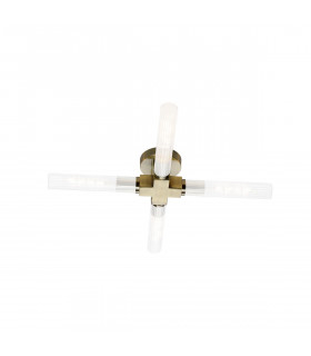Conesville Bathroom 4 Light Ceiling Lamp E27 IP44 Antique Brass-1