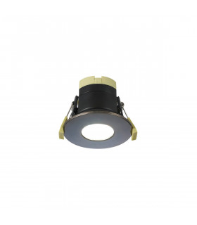 Canajoharie Dimmable CCT LED Fire Rated DownFitting With Black Chrome IP65-1