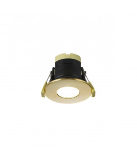 Canajoharie Dimmable CCT LED Fire Rated DownFitting With Brass Fascia IP65-1