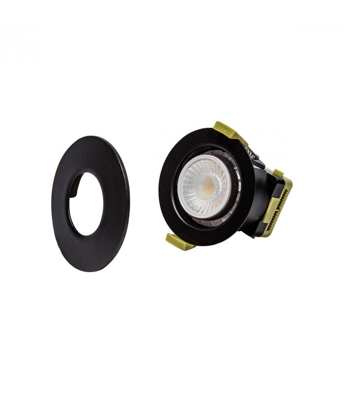 Canajoharie Dimmable CCT LED Fire Rated DownFitting With Graphite Fascia IP65-9