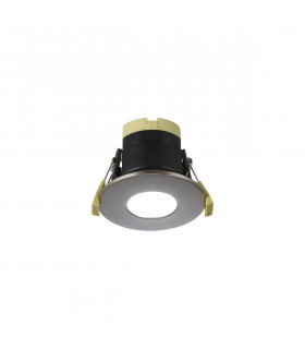 Canajoharie Dimmable CCT LED Fire Rated DownFitting Satin Nickel Fascia IP65-1