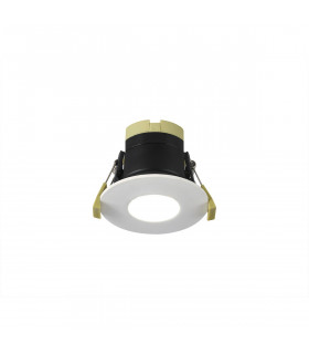 Canajoharie Dimmable CCT LED Fire Rated DownFitting With Matt White IP65-1