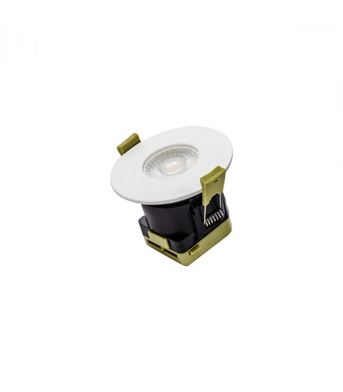 Canajoharie Dimmable CCT LED Fire Rated DownFitting With Matt White IP65-5