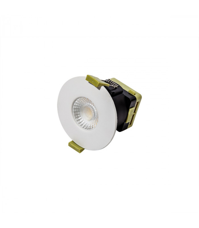 Canajoharie Dimmable CCT LED Fire Rated DownFitting With Matt White IP65-6