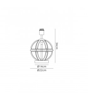 Vestal Round Table Lamp E27 Polished Nickel-2